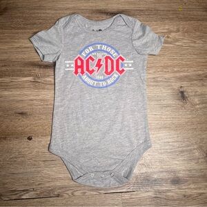 AC/DC For Those About To Rock Baby Short Sleeve Onesie 12M